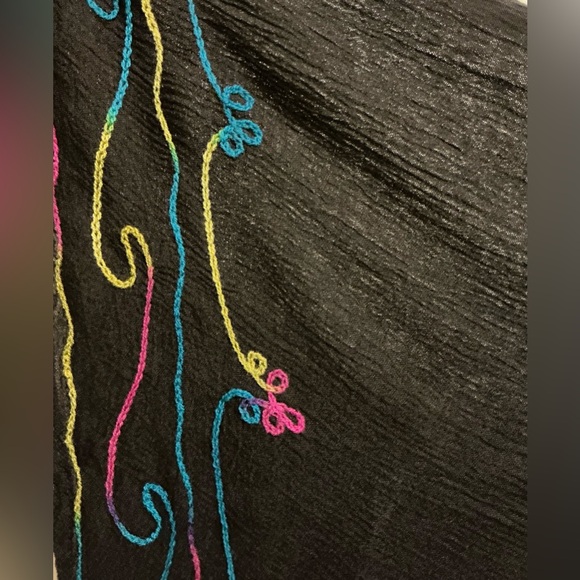 Black Embellished Tank Dress/Swimsuit Coverup - Picture 3 of 5